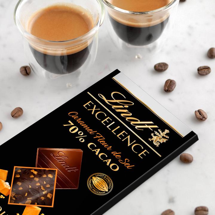 Immagine prodotto Lindt Tavoletta di cioccolato Excellence Dark Caramel Fleur de Sel 70% Cacao (100 g)