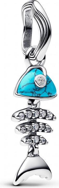 Image du produit Pandora Charm pendentif arête de poisson de couleur turquoise