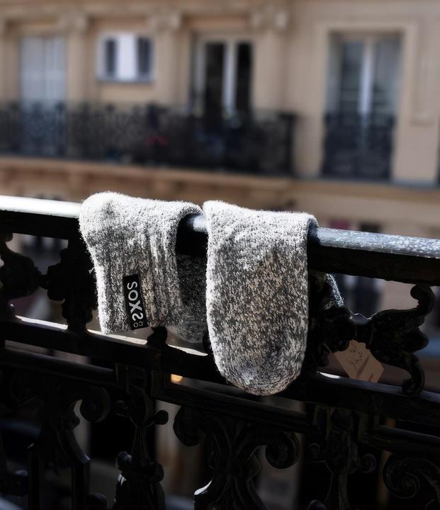 Image du produit Soxs Graue Wolle Herren- & Damensocken Jet Black, Kurzsocke (Une unité par pack, 42, 43, 44, 45, 46)