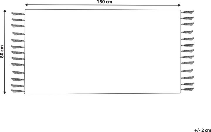 Actual product image Beliani Cotton rug 80 x 150 cm black and white ERAY Lumarko! (80 x 150 cm)