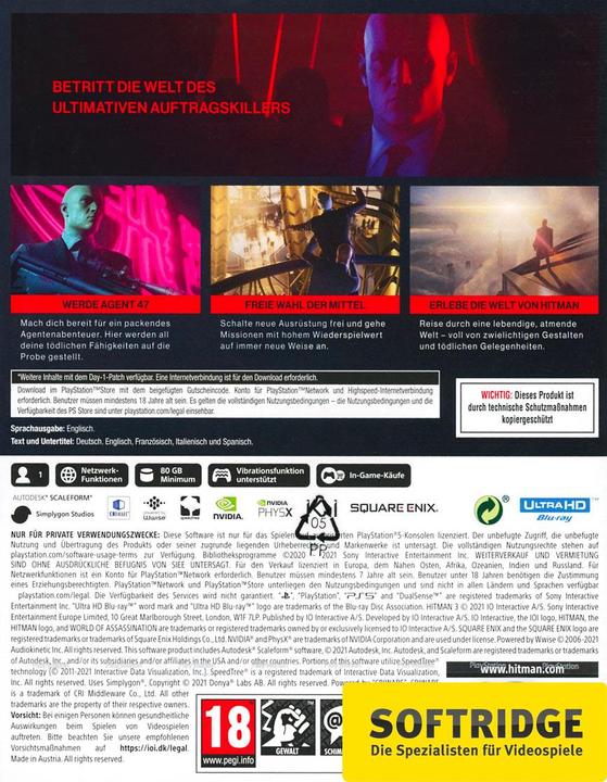 Produktbild Square Enix Hitman 3 (PS5, EN)
