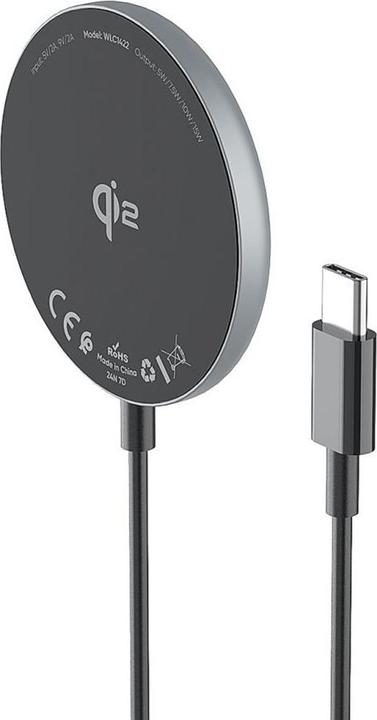 Image du produit Wozinsky 15W Kabelloses Qi2 Induktives Ladegerät - Schwarz (15 W)