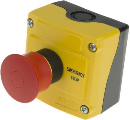 Actual product image Baco IP66 pull reset EN418 e-stop station