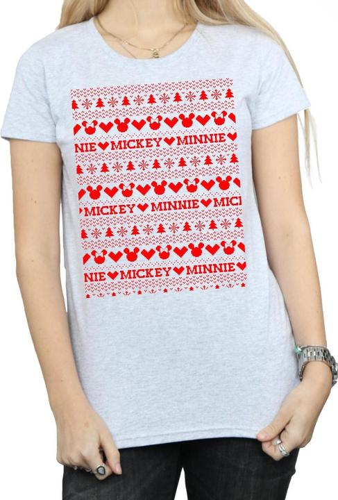 Immagine prodotto Disney Mickey And Minnie Christmas Fair Isle Maglietta Donna (M)