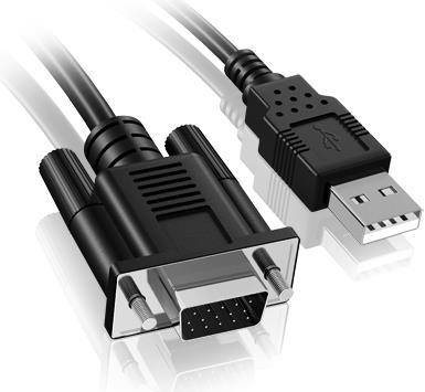 Image du produit Icy Box USB 2.0 & VGA vers (HDMI, 22 cm)