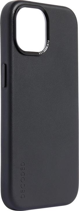 Actual product image Decoded Leather Backcover for iPhone 15 Plus Black (Apple iPhone 15 Plus)