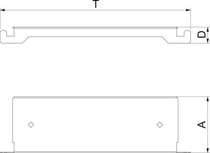 Produktbild OBO Bettermann OBO BSKM-DS 1025 DeckelstÃ¼tze 100x250 bandverzinkt, DIN EN 1 (2500 cm)