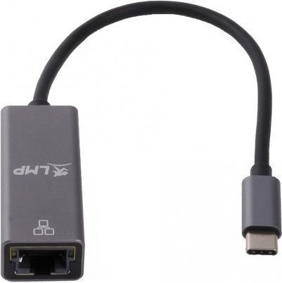 Produktbild LMP USB-C-auf-Gigabit-Ethernet-Adapter, grau (USB-C, RJ45 (1x))