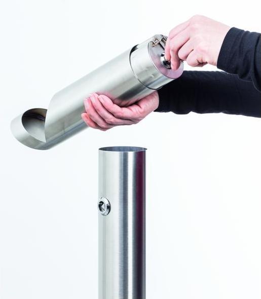 Produktbild Kerkmann Pio Standaschenbecher silber abschliessbar