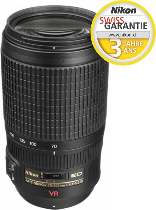 Actual product image Nikon AF-S 70-300mm, f/4.5-5.6G VR (Nikon F, full size)