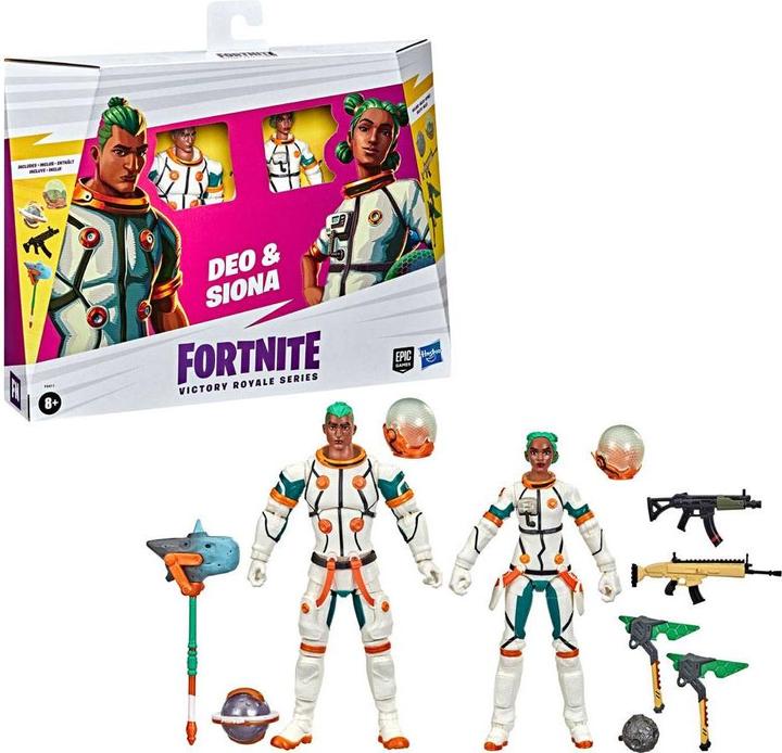 Actual product image Fortnite Hasbro Victory Royale Series Deo and Siona Battle Royale Pack, 15 cm tall figures to