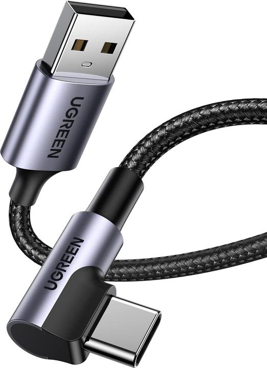 Produktbild Ugreen USB-C gewinkelt zu USB-A 2.0 A Datenkabel (2 m, USB 2.0)