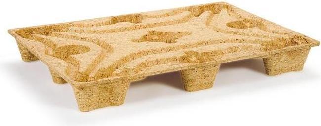 Image du produit Transpak Palette en bois pressé dimensions 800x1200mm capacité de charge 1250kg Euromass bois brun (5 pièce(s))