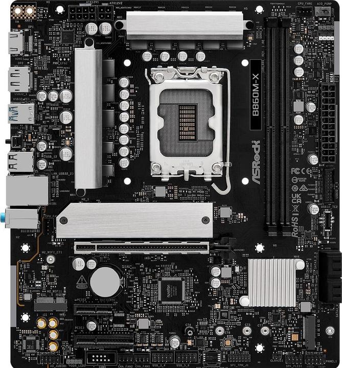 Actual product image AsRock B860M-X (Socket S1, Intel B860, mATX)
