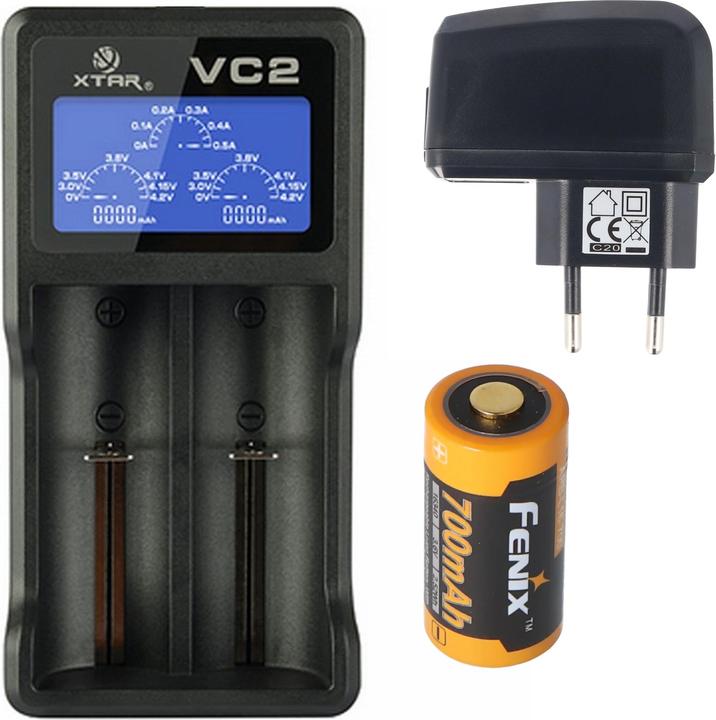 Actual product image AccuCell Battery CR123A for FLIR Breach PTQ136 thermal imaging camera including charger (1 pcs., Device specific, 700 mAh, Rechargeable battery)