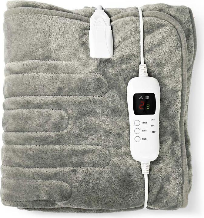 Actual product image Nedis Electric Duvet Cover 1 person 180 x 130 cm 9 heat settings washable overheatun (180 x 130 cm)