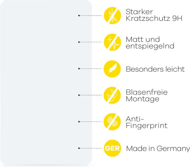 Produktbild upscreen Reflection Shield Panzerglasfolie Matt (1 Stück, Nuu A5X)