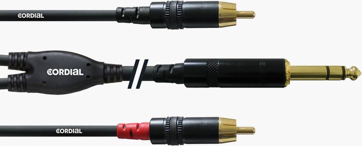 Produktbild Cordial CFY 6 VCC - Y-Kabel 6.3mm Klinke - Stereo-Cinch (6 m, Cinch, 6.3mm Klinke (Jack))