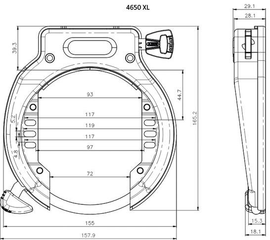 Immagine prodotto Abus 4650 XL NO BK OE