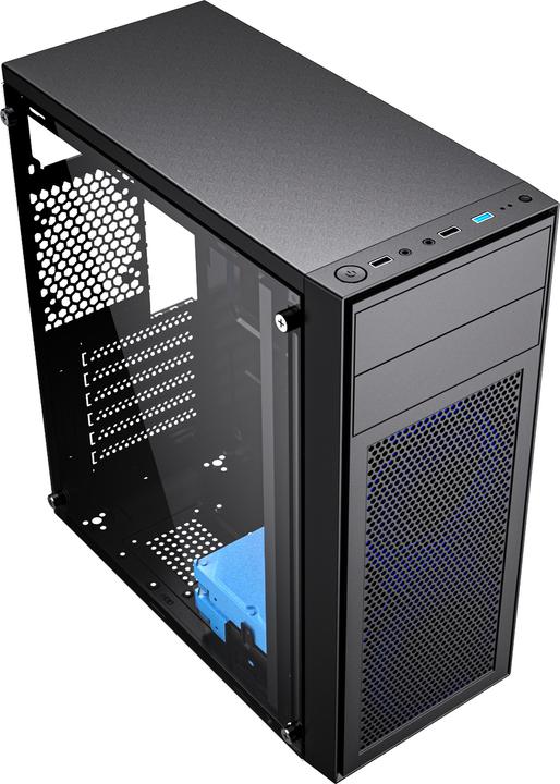 Actual product image Gembird CCC-FC-M100B Gaming Computer Case Fornax M100B Blue Fans (ATX)