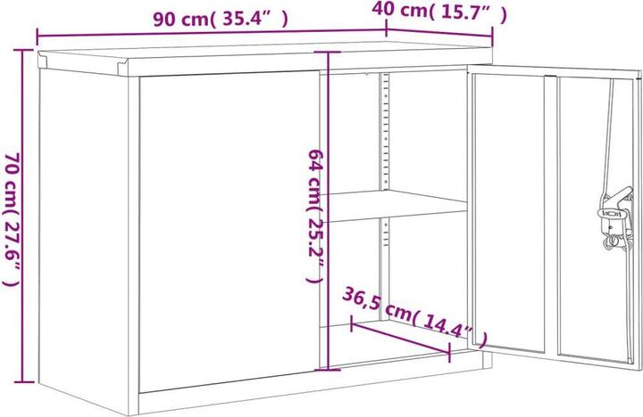 Image du produit VidaXL Bakarne (90 x 40 x 70 cm)