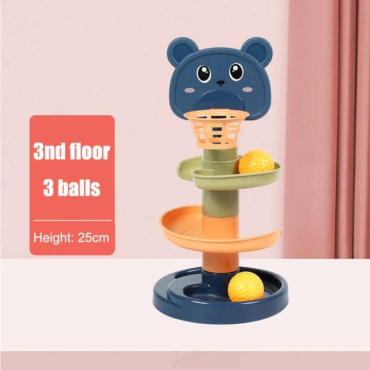Produktbild Activity Board Babyspielzeug Schiebe Rolling Balls Pile Tower Stacking Early Educational Puzzle Drehen Spin Track