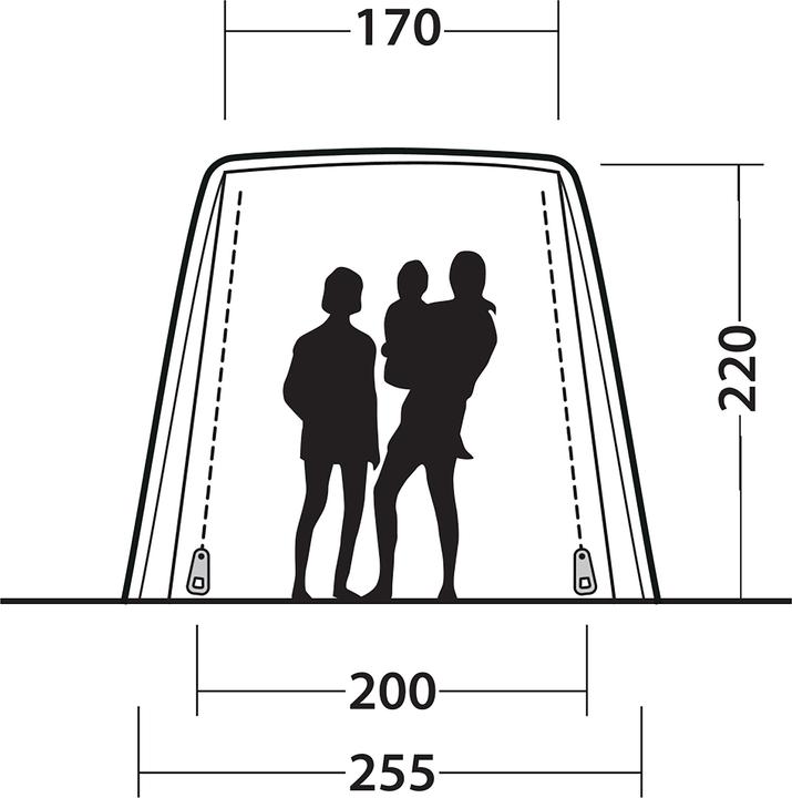 Produktbild Outwell Heckzelt Dunecrest L - Grün, Fahrzeugtyp: Bus, Aufbauart (Vorzelt, 9.80 kg)