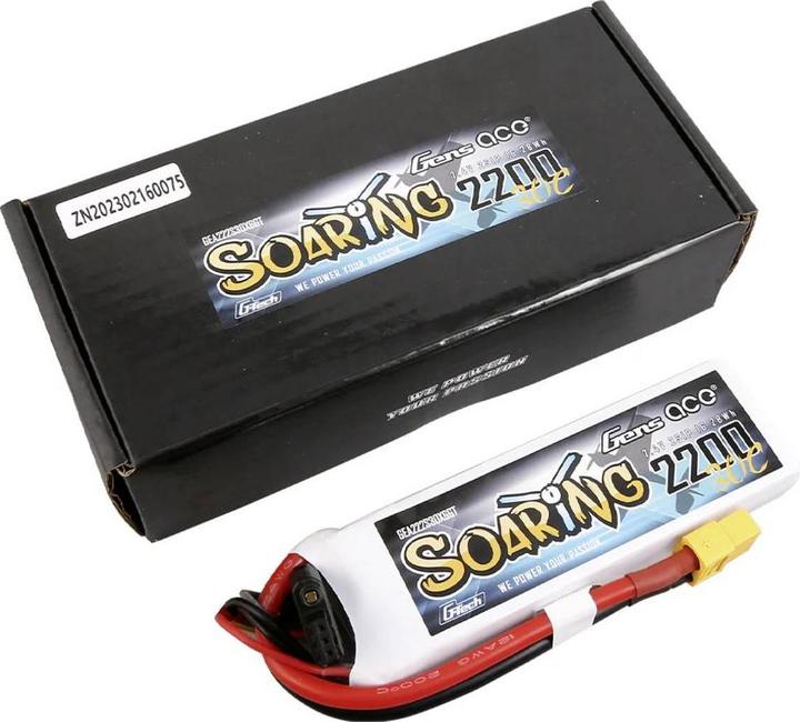 Actual product image Gens Ace Accumulator G-Tech Soaring 2200mAh 7.4V 30C 2S1P XT60 (7.40 V, 2200 mAh)