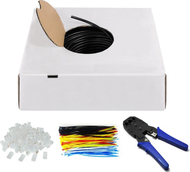 Goobay Netzwerkkabel-Set (U/UTP, CAT6, 100 m)