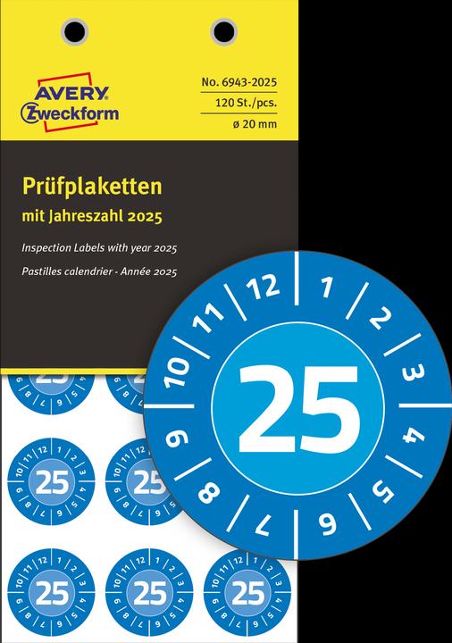 Produktbild Avery Prüfplaketten