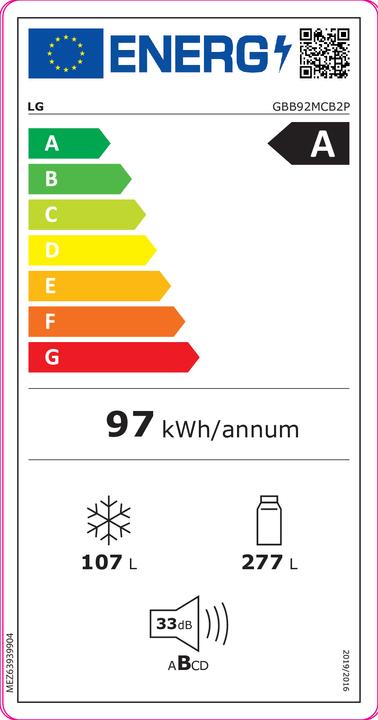 Energy Label LG GBB92MCB2P (419 l)