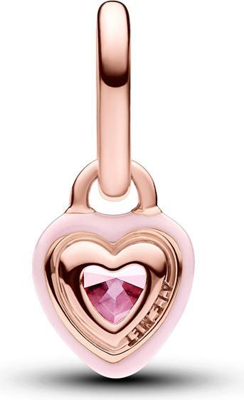 Produktbild Pandora ME Rosafarbenes Chakra Herz Mini Charm (Metall, rosevergoldet, Emaille)