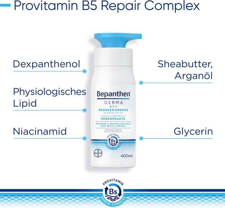 Produktbild Bepanthen Derma Regenerierende Körperlotion (Körpercreme, 400 ml)