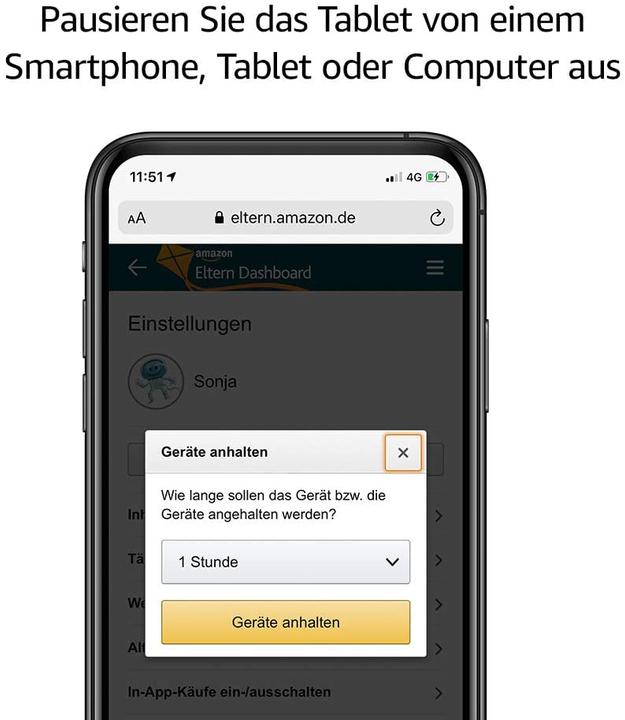 Produktbild Amazon Fire 7 Kids Edition - 17,8 cm (7 Zoll) - 1024 x 600 Pixel - 16 GB - 1 GB - 1,3 G (7", 16 GB, Violet)