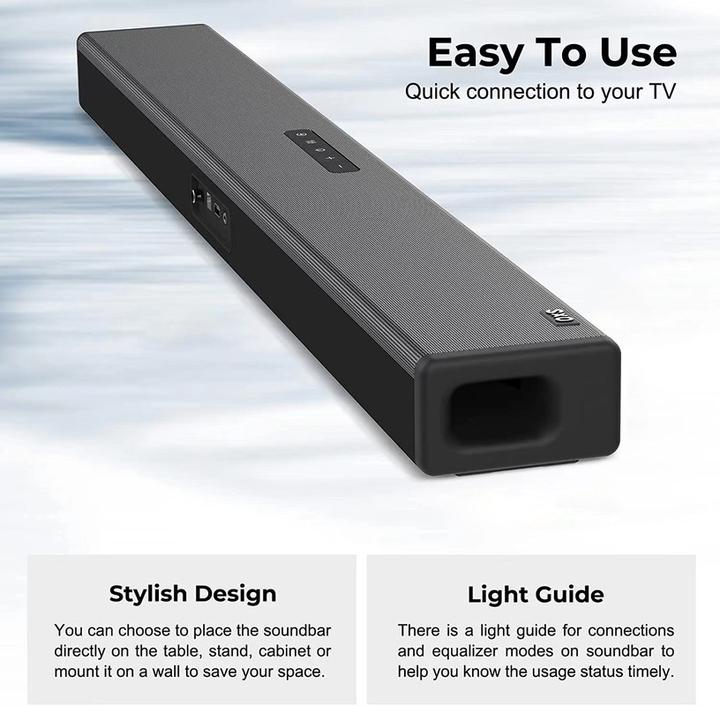 Actual product image OXS S3 Soundbar for TV Home Theater Audio with Bluetooth 5.0 (40 W, 2.0 Channel)