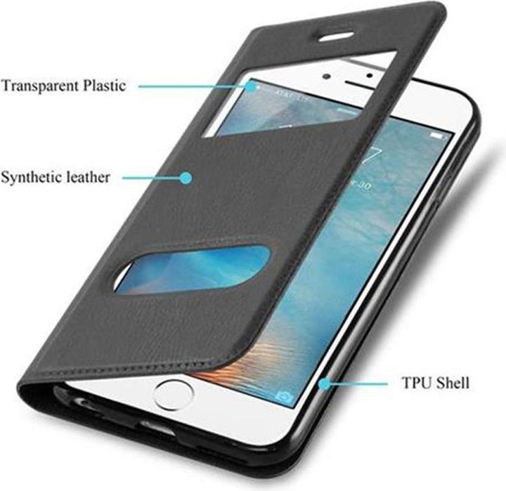 Actual product image Cadorabo Book with View double window cover (Apple iPhone 6)