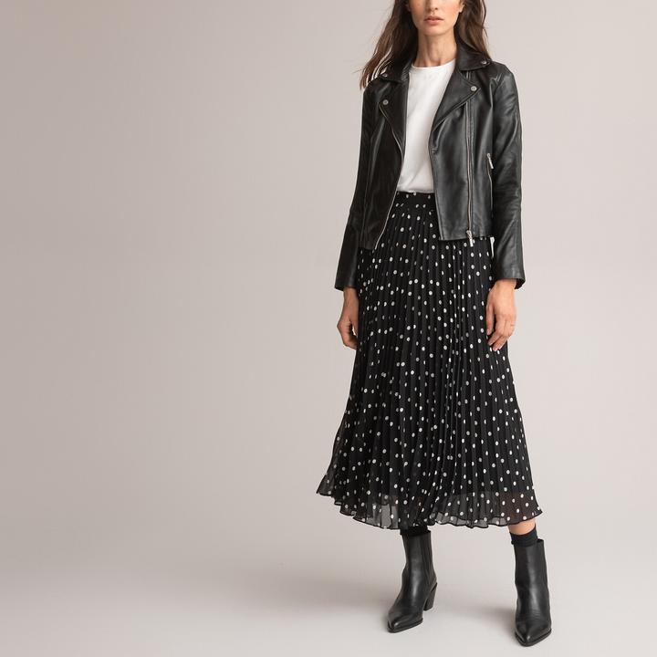 Actual product image La Redoute Collections Biker style leather jacket (32)