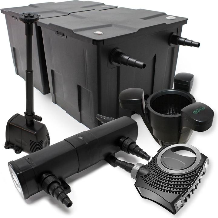 Actual product image Wiltec Set: Pond Filter 60000l SuperEco 80W Pump 24W UVC Clarifier Fountain Pump Skimmer
