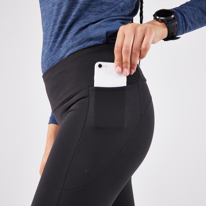 Produktbild Kiprun Lauftights lang Damen - Run 500 Warm schwarz (W28/L31)