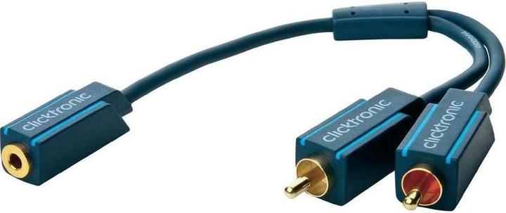 Immagine prodotto clicktronic Adattatore MP3 a Y (0.10 m, Connettore da 3,5 mm (AUX), Cinch)