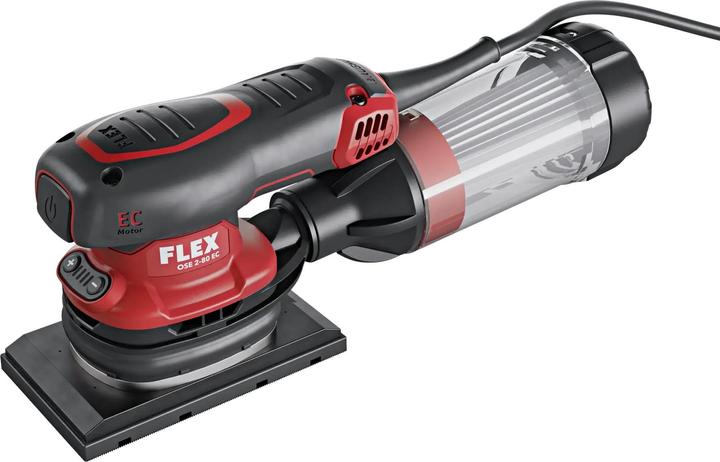 Flex-Tools 532019 OSE 2-80 EC Excentrische schuurmachine 80x130 met toerentalregeling (Vlakschuurmachine, 260 W)