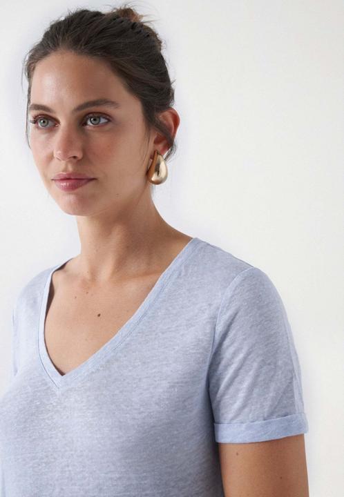 Produktbild Salsa Jeans T-Shirts Linen V-Neck T-Shirt (L)