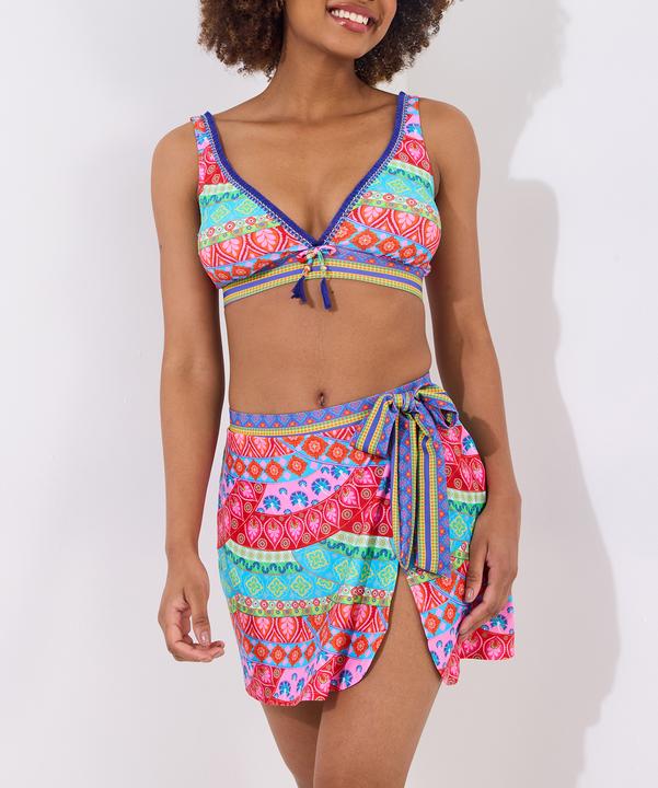 Actual product image Joe Browns Patchwork Tassel Trim Wrap Swim Skirt (44)