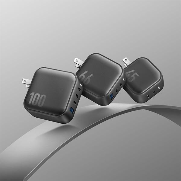 Actual product image Energea ład. siec. 2xUSB-C PD-PPS 45W 2C czarny/black US+EU Travelite GAN45 (45 W)