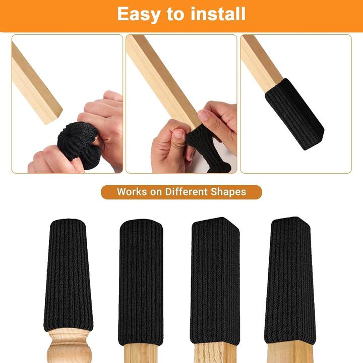 Image du produit ASMI chaussettes de chaise, chaussettes de pied de chaise, 4 pièces, marron foncé (Chaussettes de chaises, 4 pièce(s))