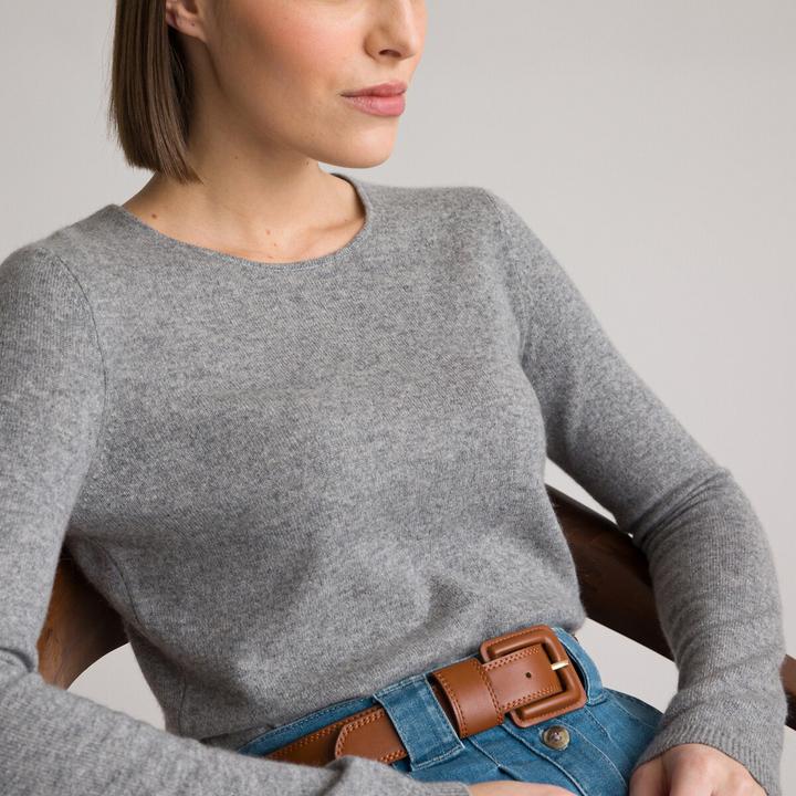 Actual product image Anne Weyburn Pure cashmere round neck jumper (W36/L38)