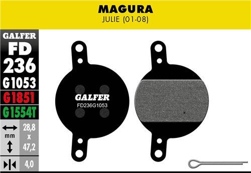 Immagine prodotto Galfer Bike GALFER Pastiglia freno FD236 Standard "Magura Julie 01-08 (Organici)