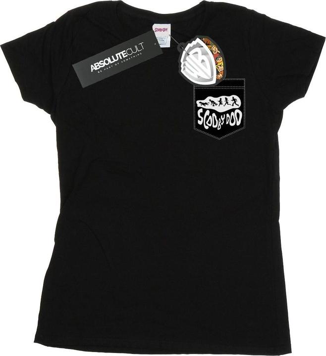 Actual product image Scooby Doo Womens/Ladies Faux Pocket Cotton T-Shirt (S)