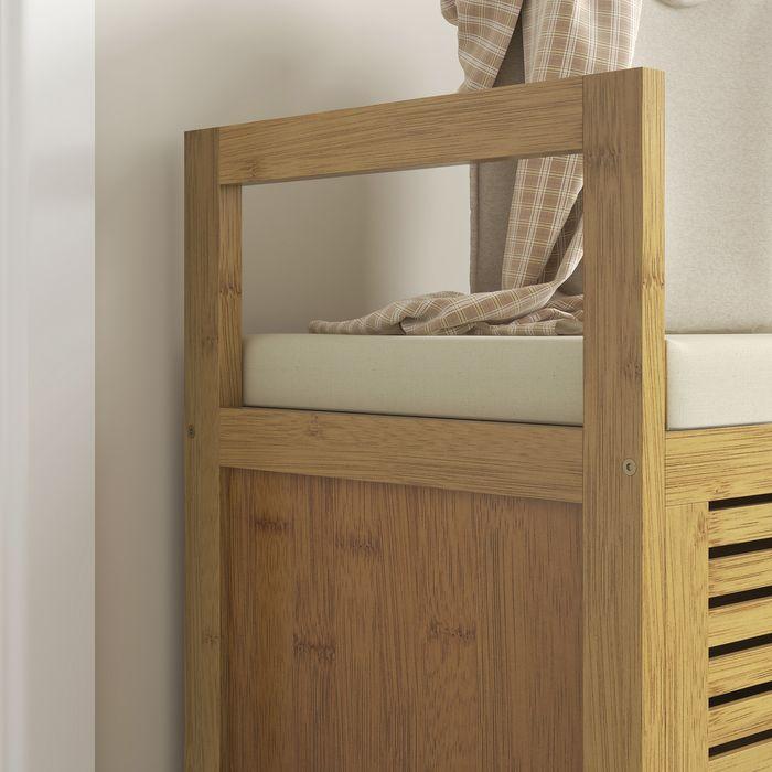 Immagine prodotto Swisshandel24 Panca per scarpe, panca con coperchio incernierato, panca per guardaroba, scarpiera, deposito per (100 x 40 x 60 cm)