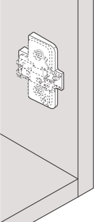 Image du produit Blum Adaptateur d'angle pour plaques de montage cruciforme +5°